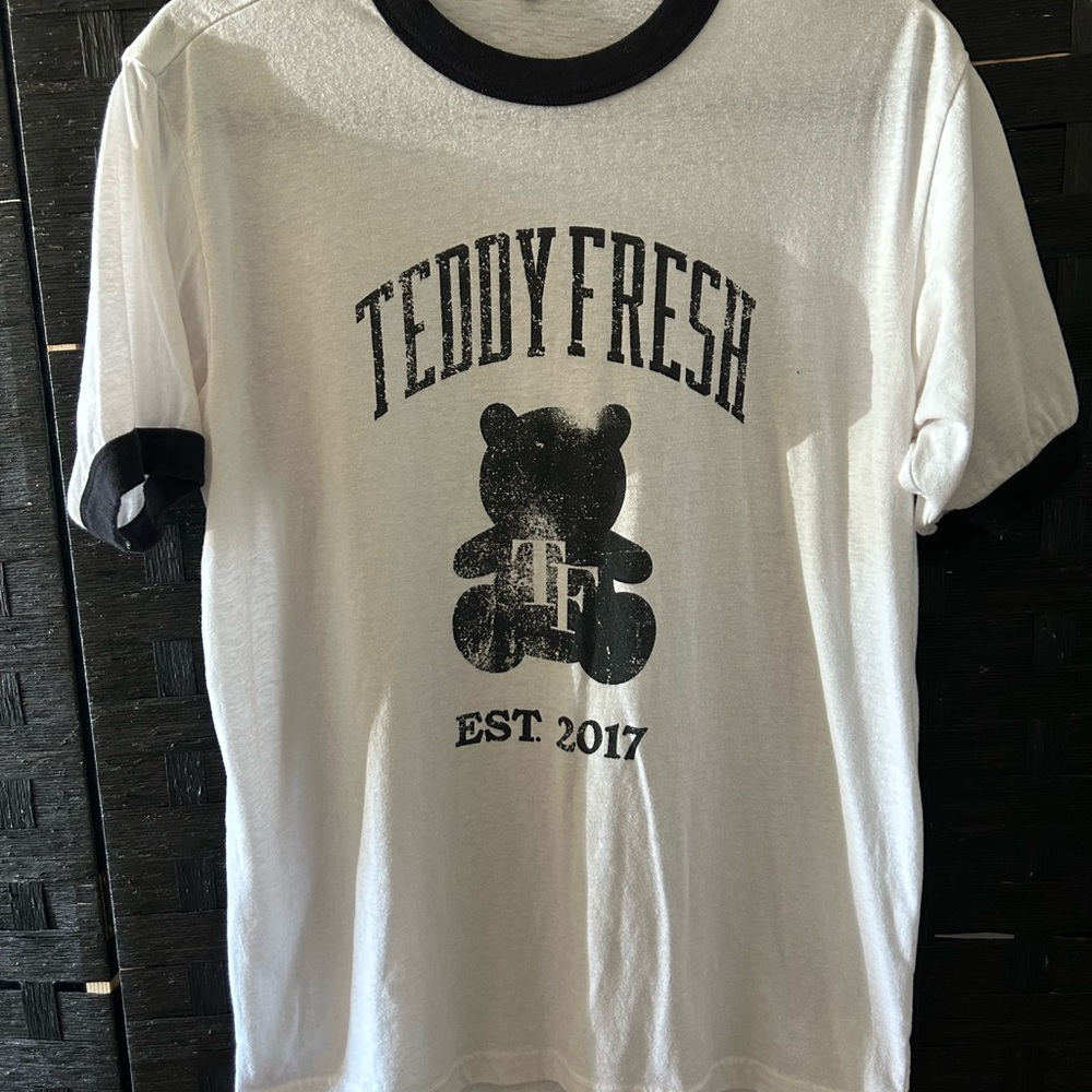 Teddy Fresh White Tee with Black Accents